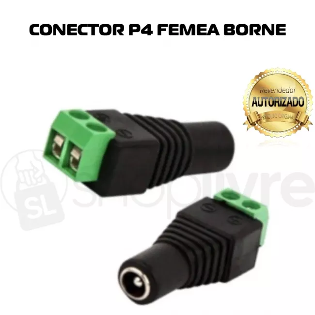 FASGOLD CONECTOR P4 FEMEA BORNE - CARTELA 5PCS