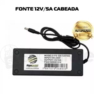 FASGOLD FONTE 12V/5A CABEADA (PSI-SMART CHIP) FS-128