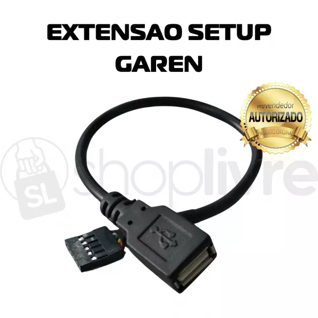 GAREN EXTENSÃO SET UP USB-A E MODU FEMEA 0,2M 5 VIAS