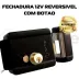 GAREN FECHADURA 12V REVERSIVEL C/ BOTAO PRETO GA42