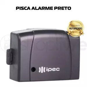 IPEC PISCA ALARME - PRETO COM LED VERMELHO