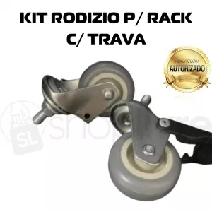 MAX ELETRON KIT RODIZIO PARA RACK C/ TRAVA